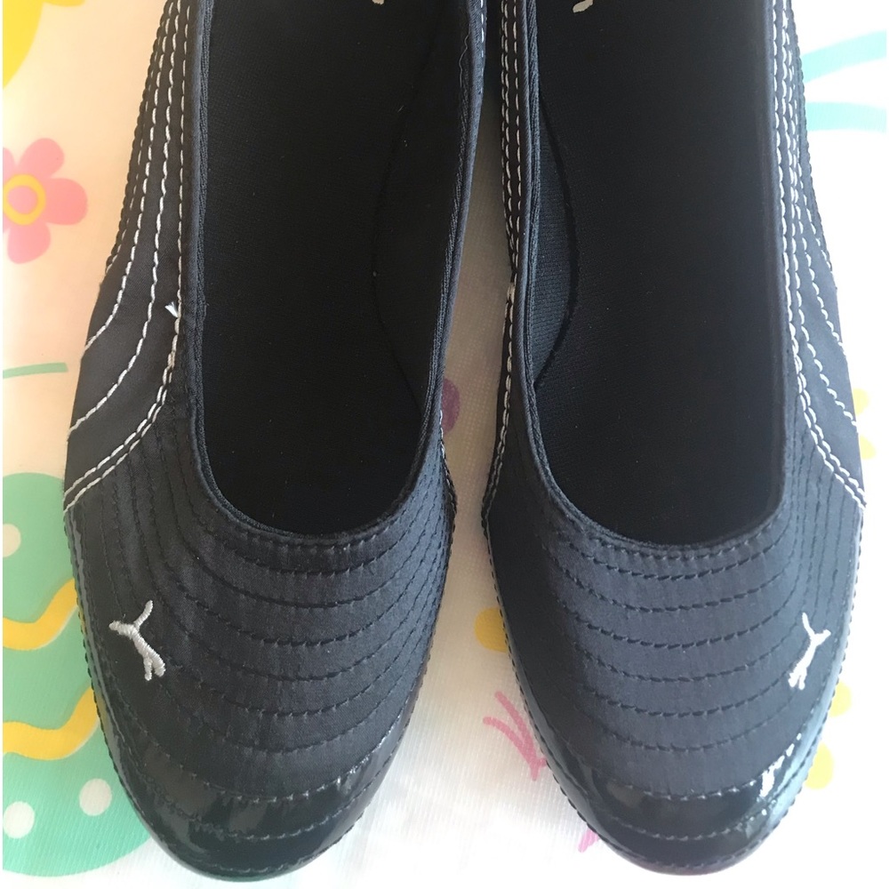 Black Puma Ballerina Flats